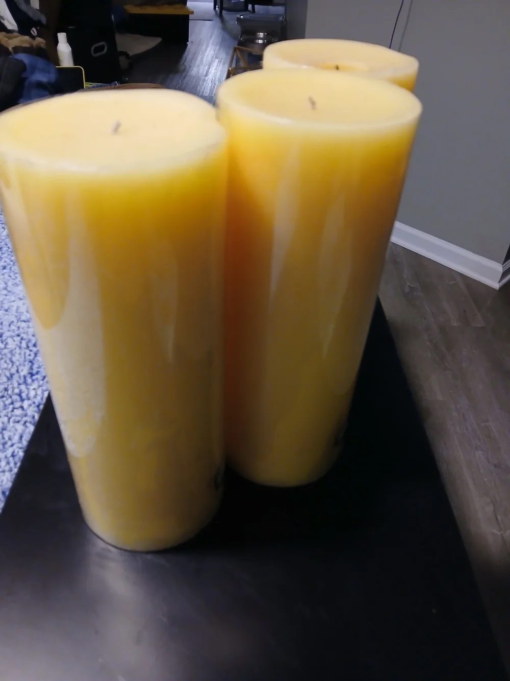Yankee Candle 3 Pack Tall Yellow Vanilla Pillar Candles (14